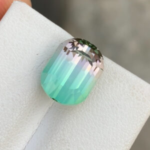 Flawless 6.08 CT Excellent Cut Natural Bi Color Tourmaline from Afghanistan.