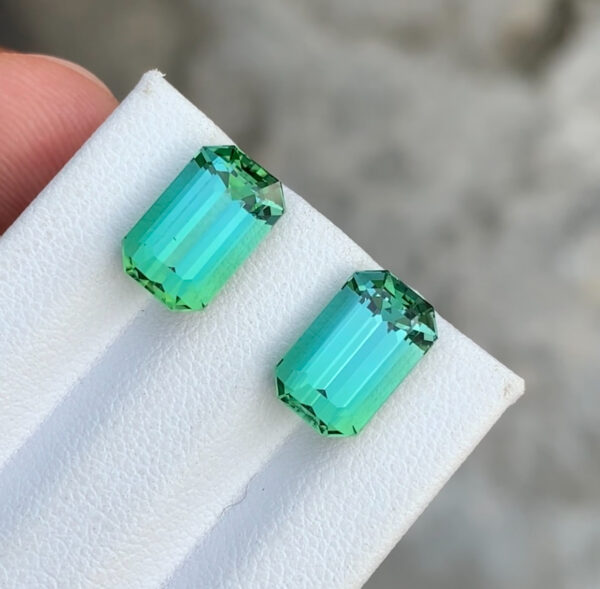 Greenish Blue Tourmaline Pair