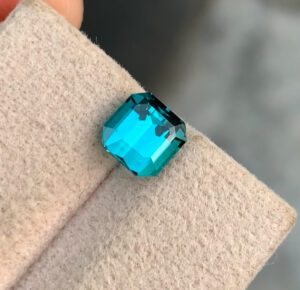 Flawless 1.80 CT Excellent Cut Natural Blue Tourmaline from Afghanistan.